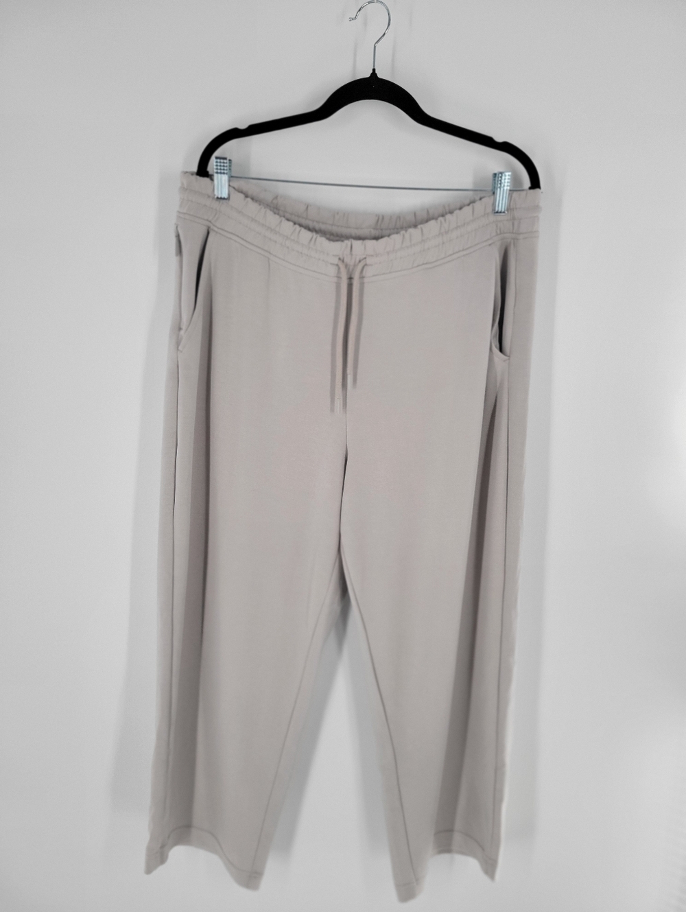Athleta Casual Elastic Waist Drawstring Pants - Light Beige Size 1X